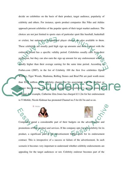 Celebrity Endorsement Evaluation