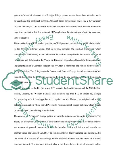 Towards Understanding the European Unions International Presence