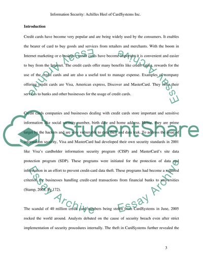 Information security in a real-world business or government agency - Research Paper/ Case Study
