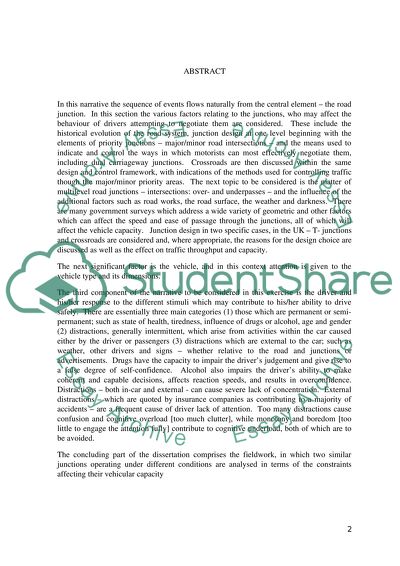 Factors Affecting Drivers Behaviour at Major and Minor Road Junctions