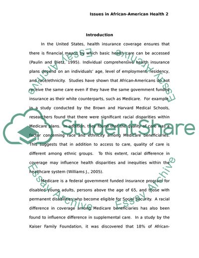 The Health Challenges of African-Americans