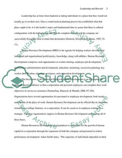 Leadership and Reward