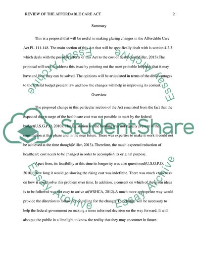 Patient Protection and Affordable Care Act