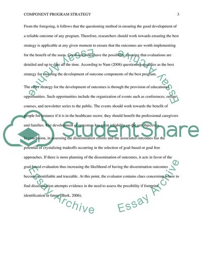 Component Program Strategy