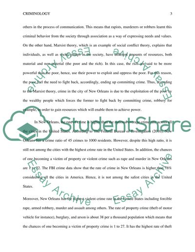 The Tendency of Crime Rate in New Orlean