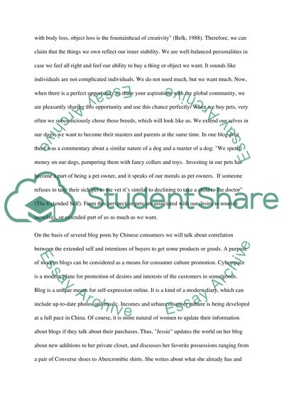 Extended Self and Consumerism