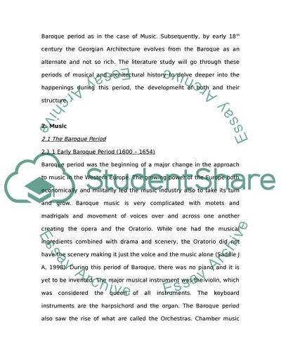 Music and Architecture n Britain during the Period 1600 to 1750