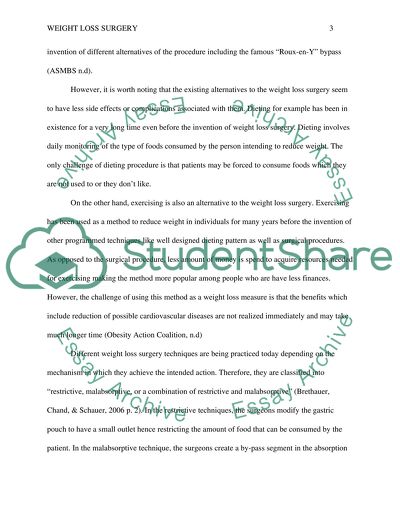 Is surgery a good option for people to lose weight