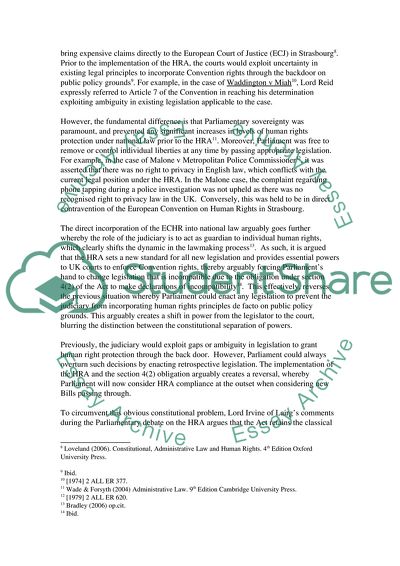 The Impact of the Human Rights Act 1998 on English Law