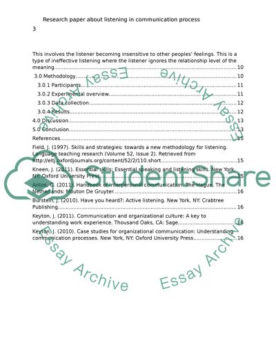 Communication process paper