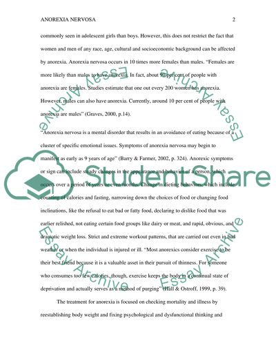Affect of Anorexia and Bulimia Nervosa