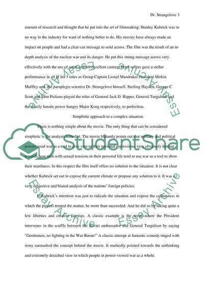 Dr strangelove analysis picture