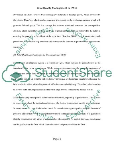 Total Quality Management in RWDI