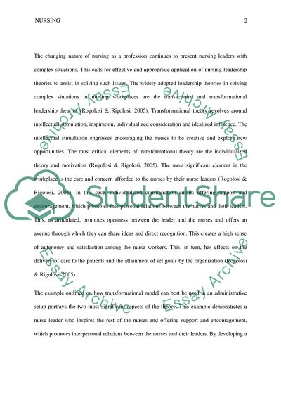 Impact of Nursing Theory comment