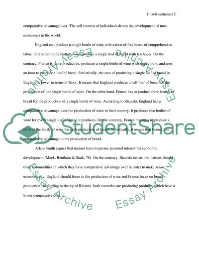 Adam Smiths and David Ricardos Definition of the Economy