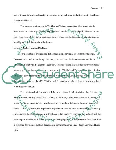 Trinidad and Tobago is a good country to do Internation Business with