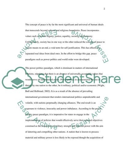 Roots of conflic, viol and peace