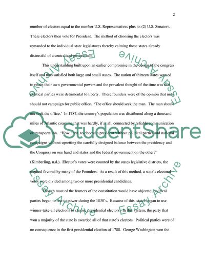 The Electoral College: a Uniquely American Tradition