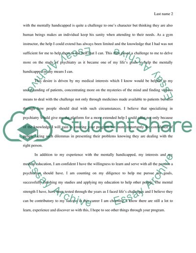 Why i want to go into Psychiatry residency