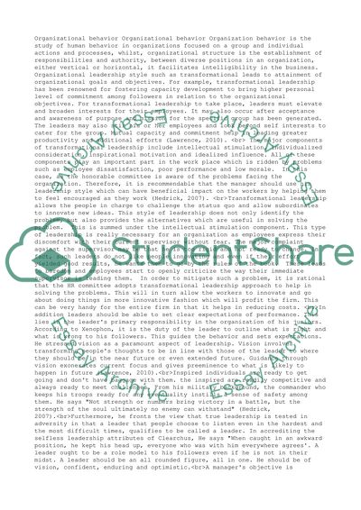 Organizational Behavior - Interpersonal skills and manegerial roles