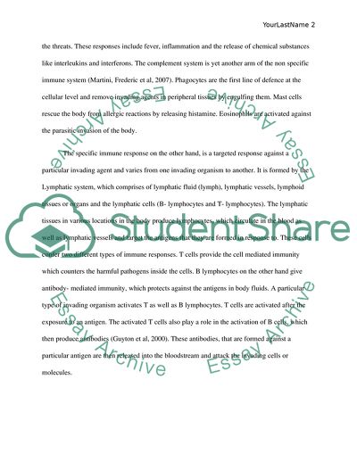 The Lymphatic and Immune Systems