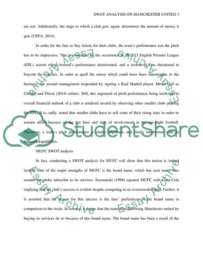 SWOT Analysis on Manchester United