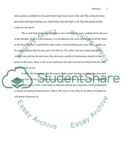 Description of My Bed Room