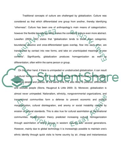 The Cultural Globalization