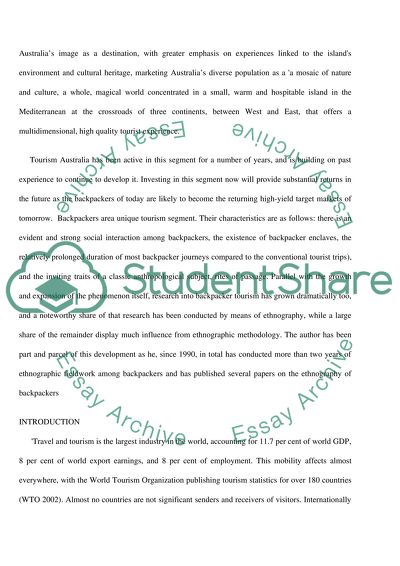 The Development of Backpacker Tourism in Western Australia