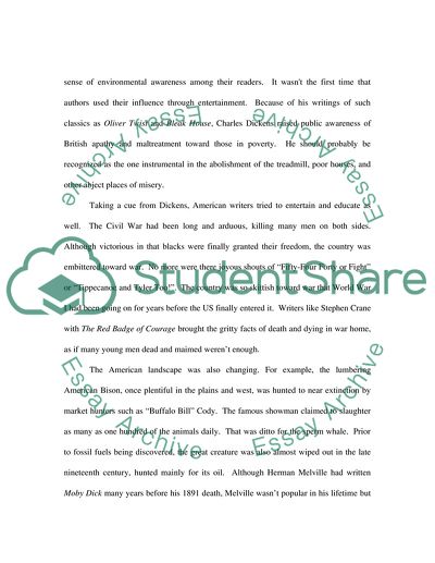 Social and Ecological Awakening in Post Civil War United States