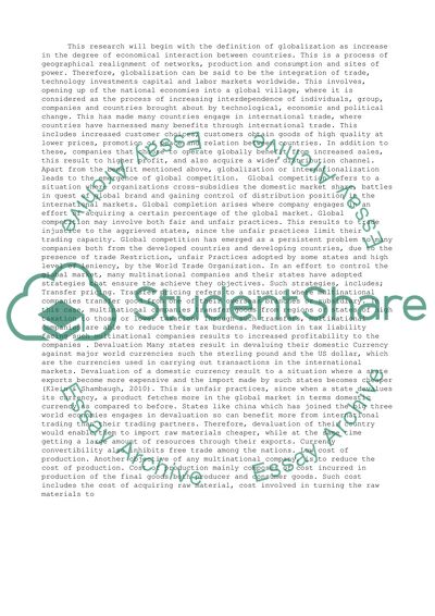 Competition in the Global Marketplace: Should we protect ourselves from international trade