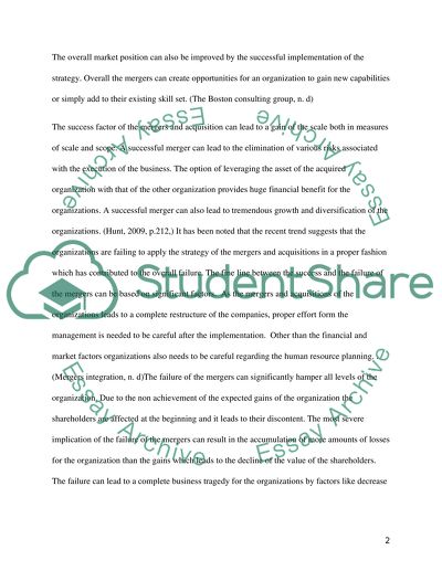 The Effectiveness of the Mergers and Acquisitions