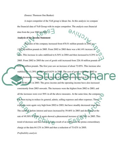 Financial Statement Analysis: Yell Group PLC