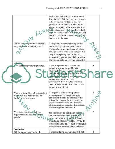 ENG 315 Presentation Critique