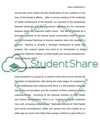 Physical and Mental Effects of Down Syndrome