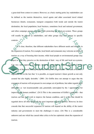 Assignment on tourism industry picture