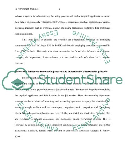 E recruitment thesis image