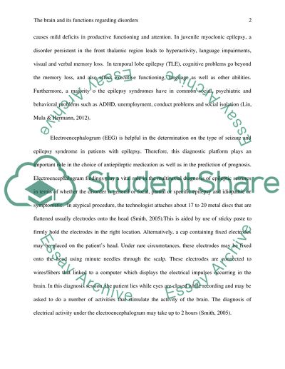 The Brain and its Functions Regarding Disorders