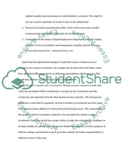 Job Description and Qualification for New Positions at Kudler Fine Foods Ltd