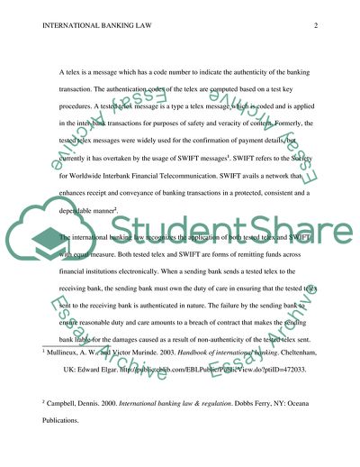 International Banking Law