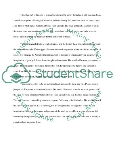 The Concept of Human Soul