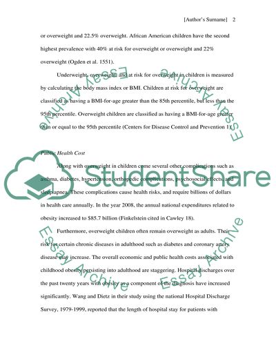 Childhood Obesity in America