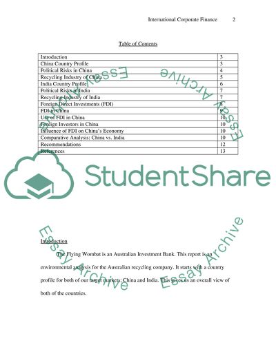 International Corporate Finance