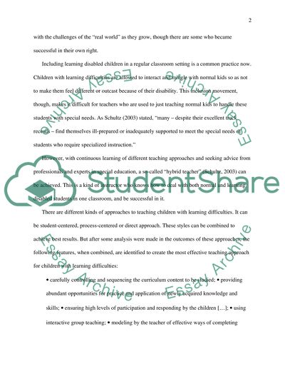 Teaching Kids with Learning Difficulties in the Regular Classroom