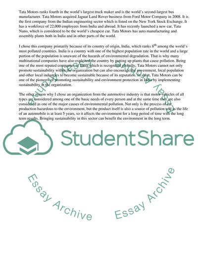 Tata Motors Environment-Friendliness