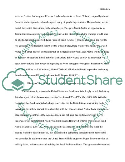 How Did the 1970s Oil Crisis Affect the US Saudi Relations