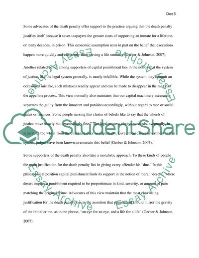 Death Penalty and Effective Punishment for Certain Crimes