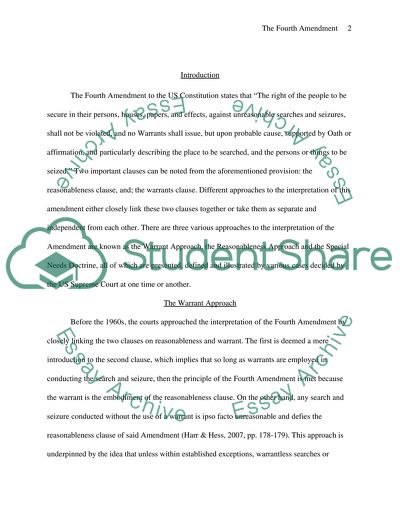 The Fourth Amendment to the US Constitution