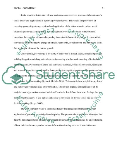 Social Cognition in Human Development