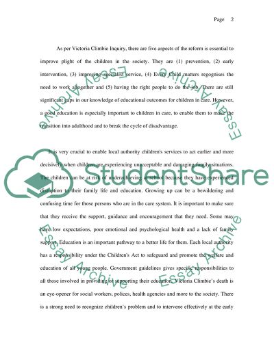 Social Work: The Victoria Climbie Inquiry